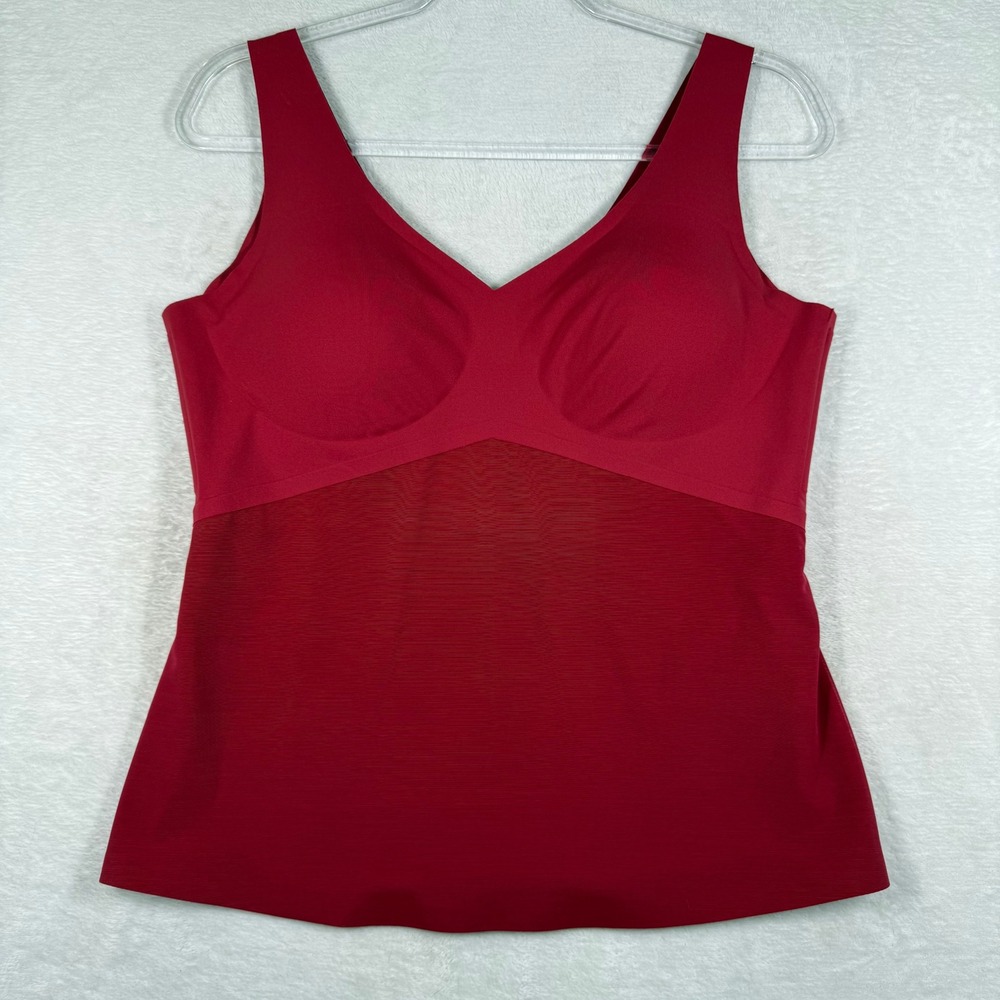 Honeylove LiftWear Tank Red Shapewear Camisole Built-in Bra 1X